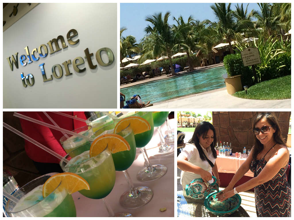 Collage of images of special touches by Villa Del Palmar Loreto upon arrival at the all-inclusive resort.