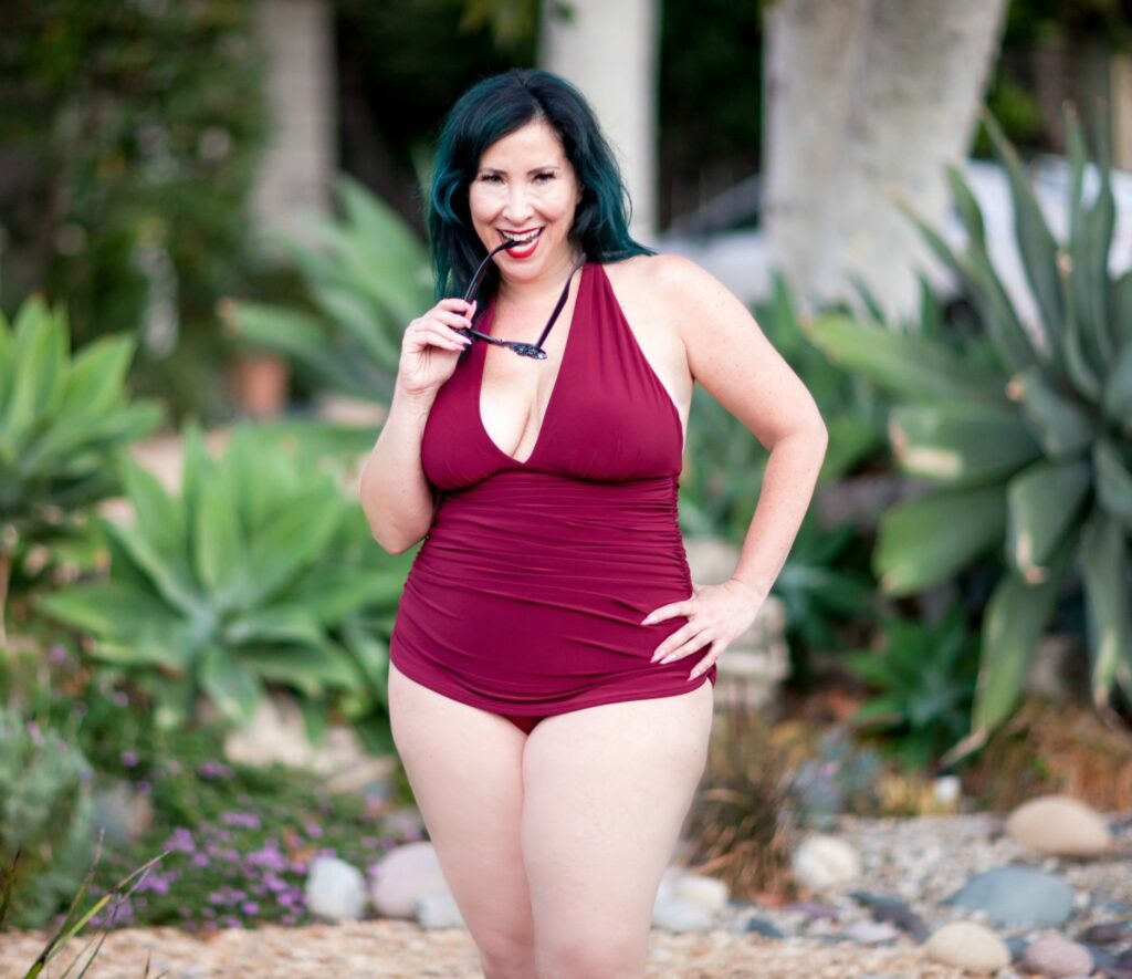 I've curated a fabulous selection of flattering and slimming bathing suits for women over 40